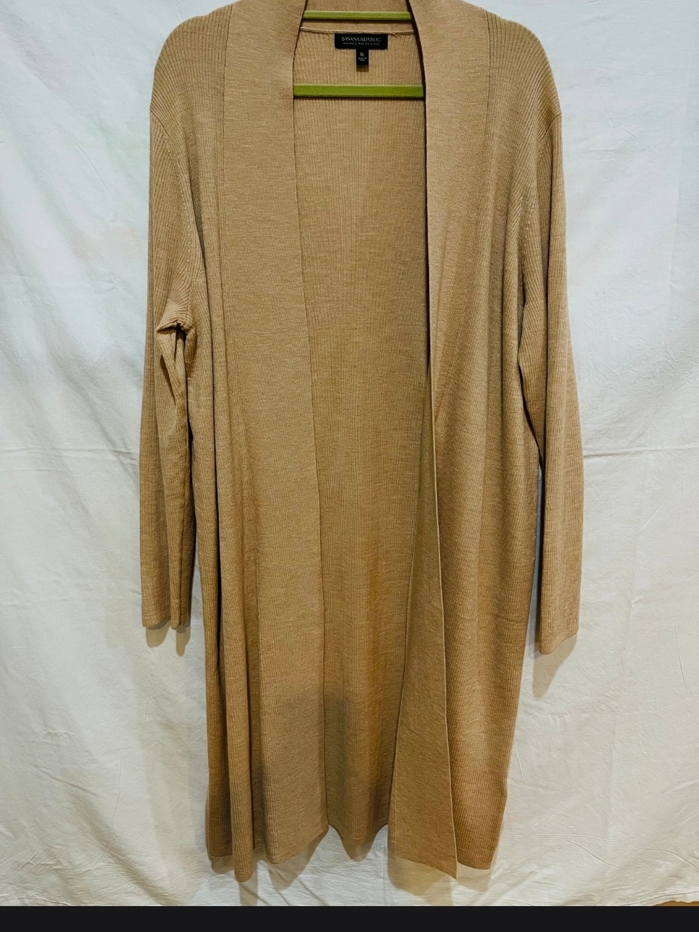 Banana Republic Open Front Long Cardigan - Camel